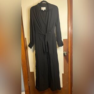 Brochu Walker | Dresses | Brochu Walker Womens Medium Black Madsen Long  Sleeve Maxi Shirt Dress | Poshmark